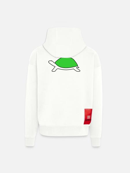Turtle - Zip Hoodie - made by SPREAD - OFF WHITE