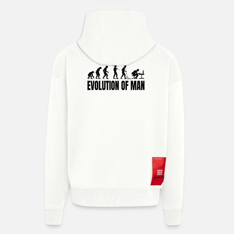 Programmierer Computerfreak Evolution - Zip Hoodie - made by SPREAD - OFF WHITE