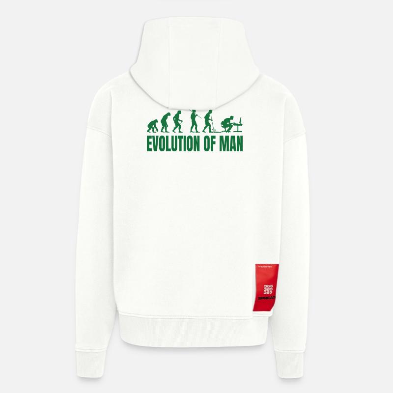 Evolution of Man Programmierer IT - Zip Hoodie - made by SPREAD - OFF WHITE