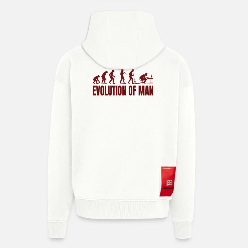 Computer PC Evolution Computer Scientist Programmer - Zip Hoodie - made by SPREAD - OFF WHITE