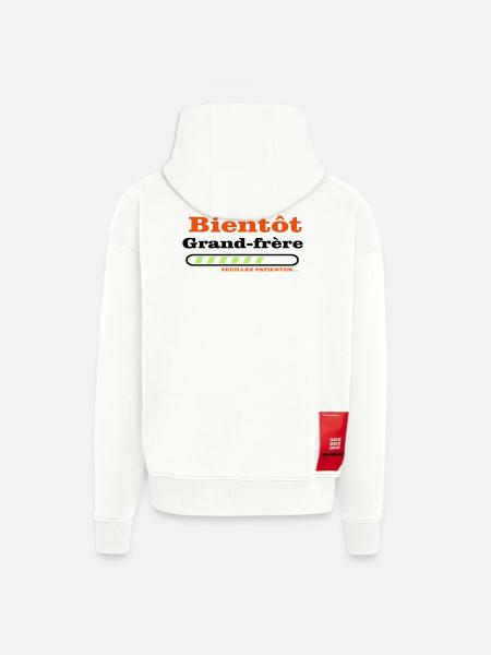 Bald ein großer Bruder - Zip Hoodie - made by SPREAD - OFF WHITE