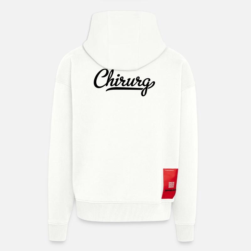 Chirurgien - Veste à capuche bio épaisse oversize fabriqué en UE - OFF WHITE