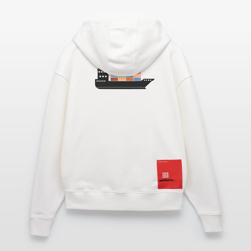 Seecontainerschiff oder Boot mit Containern Zip Hoodie - made by SPREAD