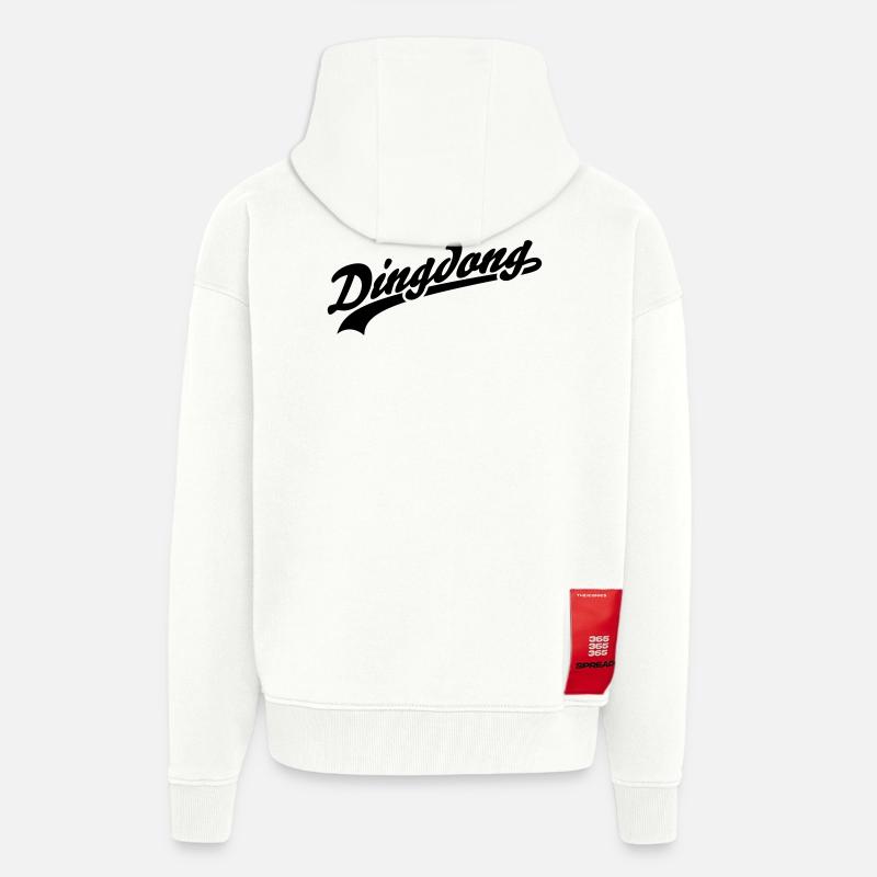 Dingdong - Veste à capuche bio épaisse oversize fabriqué en UE - OFF WHITE