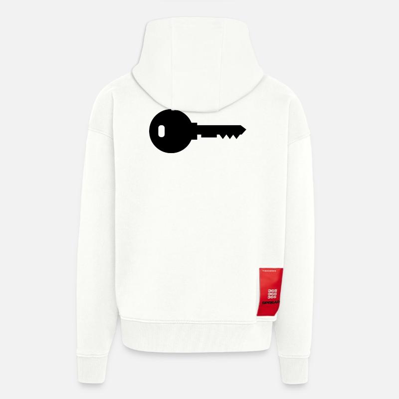 Clé de la maison - Veste à capuche bio épaisse oversize fabriqué en UE - OFF WHITE