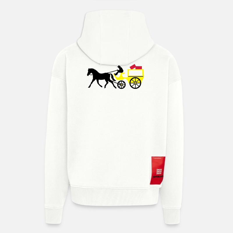 postkutsche post transport - Zip Hoodie - made by SPREAD - OFF WHITE