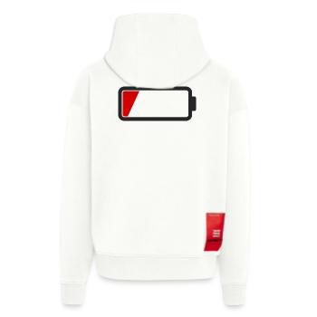 battery empty - Zip Hoodie - made by SPREAD - OFF WHITE - Back