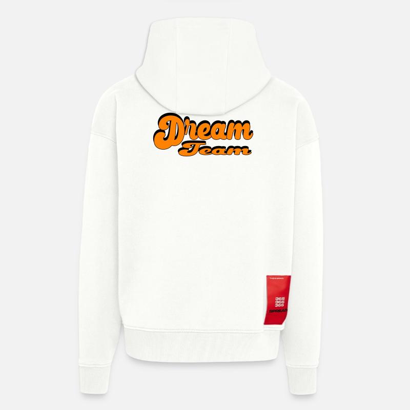 Dream Team Retro Style Design - Zip Hoodie - made by SPREAD - OFF WHITE