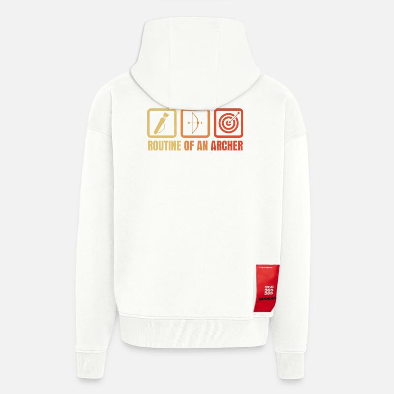 Archery routine - Zip Hoodie - made by SPREAD - OFF WHITE