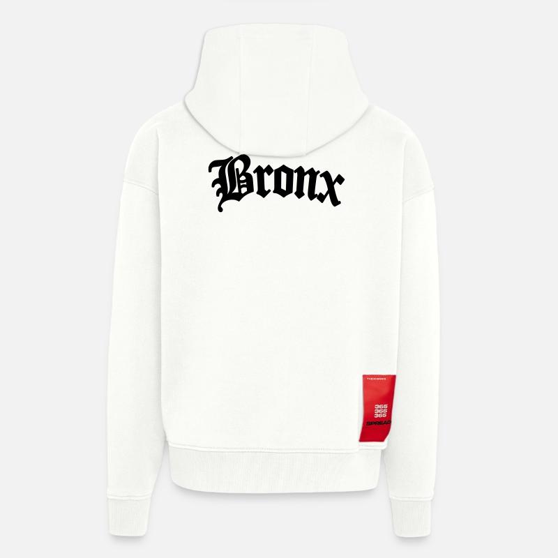 Bronx - Veste à capuche bio épaisse oversize fabriqué en UE - OFF WHITE