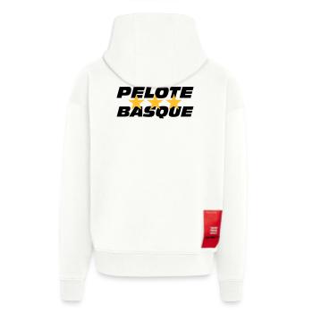 Pelote Basque - Veste à capuche bio épaisse oversize fabriqué en UE - OFF WHITE - Dos