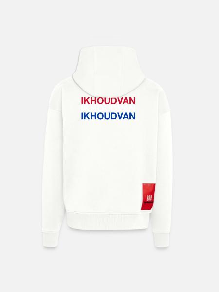 I LOVE NETHERLANDS Netherlands flag - Zip Hoodie - made by SPREAD - OFF WHITE