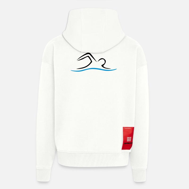 NAGE - Veste à capuche bio épaisse oversize fabriqué en UE - OFF WHITE