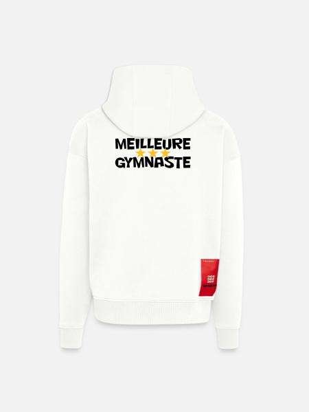 Meilleure Gymnaste - Veste à capuche bio épaisse oversize fabriqué en UE - OFF WHITE