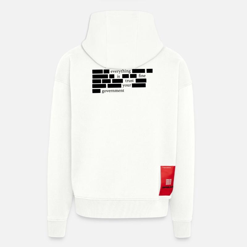 Everything is fine - Zip Hoodie - made by SPREAD - OFF WHITE