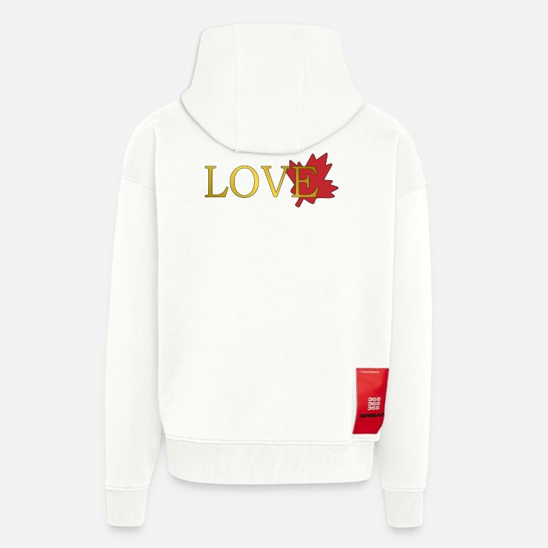 Liebe Maple Leaf von Kanada - Zip Hoodie - made by SPREAD - OFF WHITE