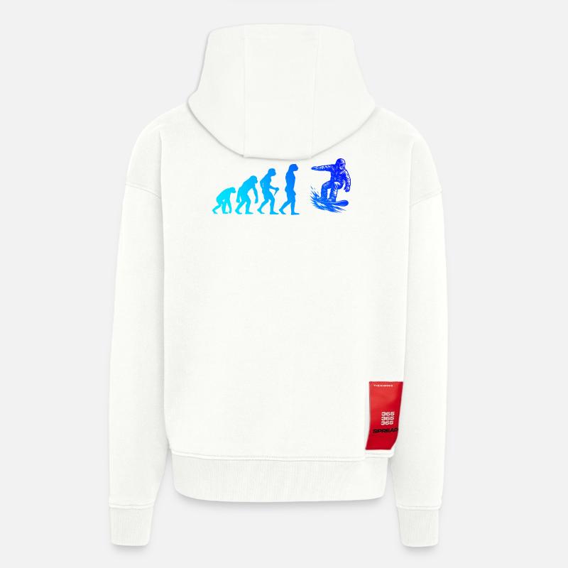 Modernes Snowboard Artwork - Zip Hoodie - made by SPREAD - OFF WHITE