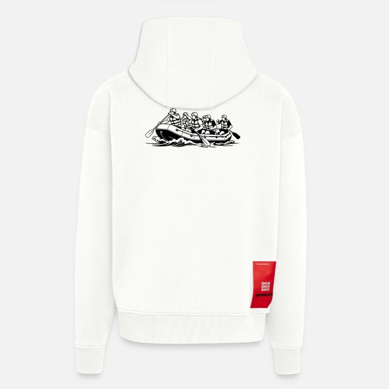 Rafting - Zip Hoodie - made by SPREAD - OFF WHITE
