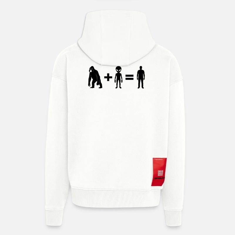 Evolution 2.0 by Falsches Design - Zip Hoodie - made by SPREAD - OFF WHITE
