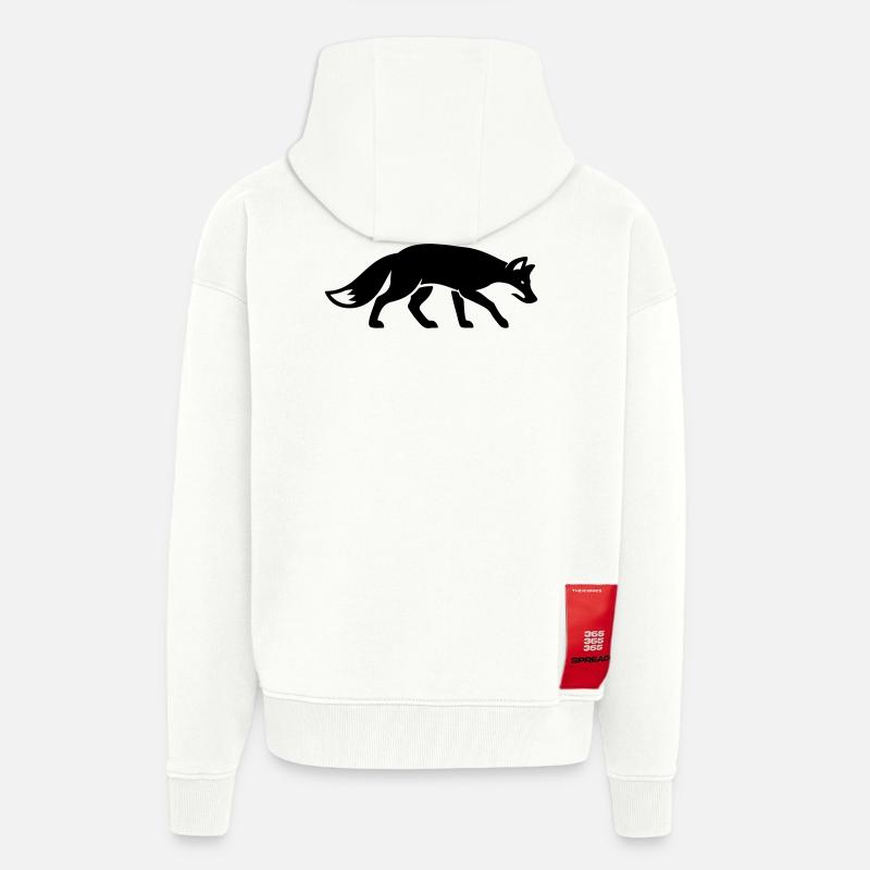 Fuchs Tier - Zip Hoodie - made by SPREAD - OFF WHITE
