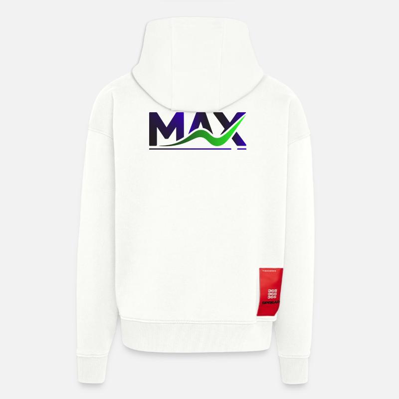 MAX Wave Gradient Logo Tee - Zip Hoodie - made by SPREAD - OFF WHITE