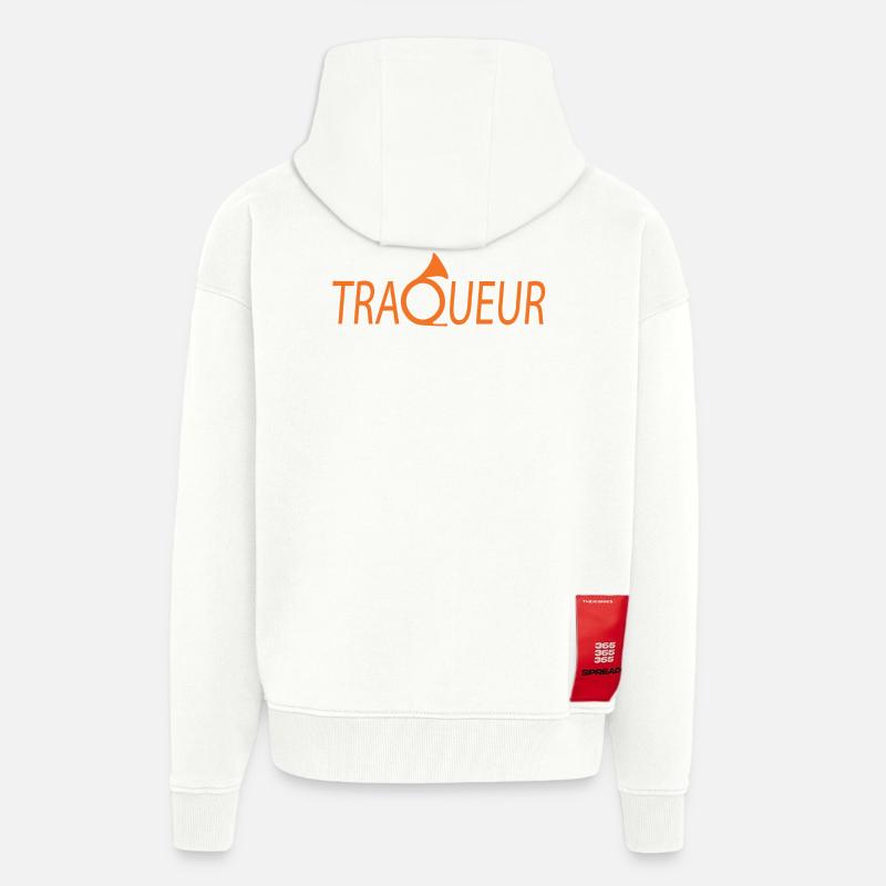 Traqueur ! - Veste à capuche bio épaisse oversize fabriqué en UE - OFF WHITE