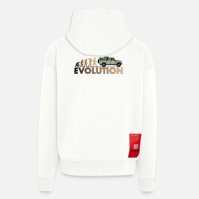 Defender 110 Evolution - Zip Hoodie - made by SPREAD - OFF WHITE