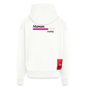 Mama lädt... Bitte warten - Werdende Mutter - Zip Hoodie - made by SPREAD - OFF WHITE - Hinten