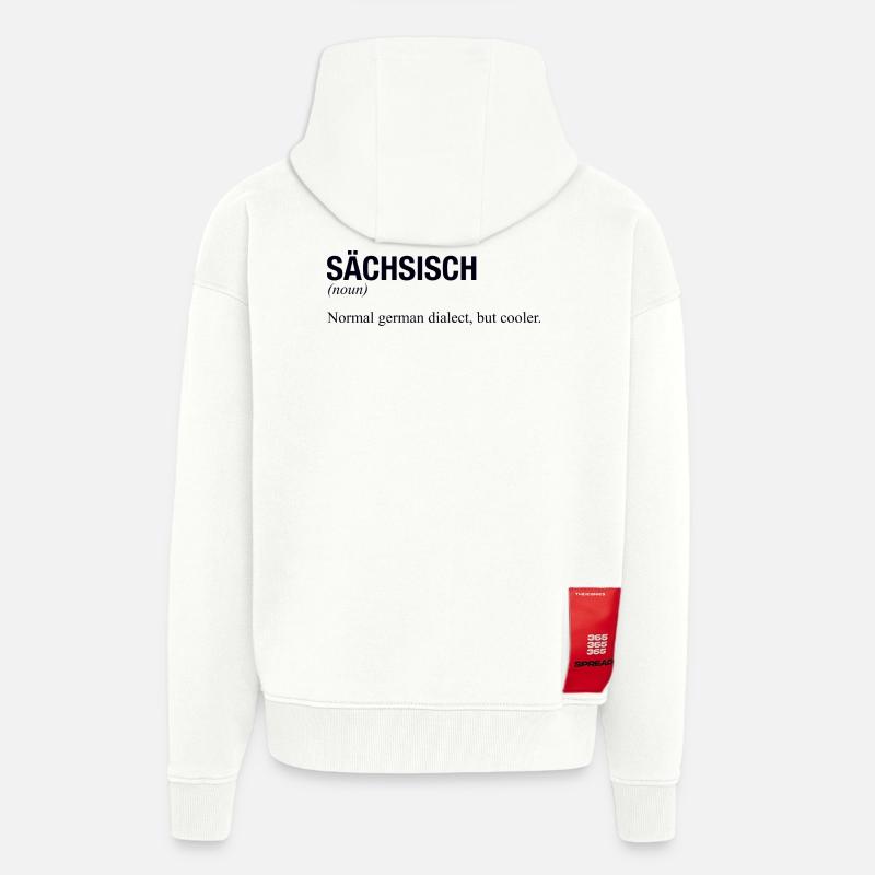 SAXON Saxe - Veste à capuche bio épaisse oversize fabriqué en UE - OFF WHITE