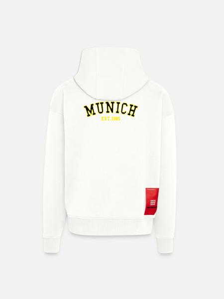 Munich_Est_1985 - Veste à capuche bio épaisse oversize fabriqué en UE - OFF WHITE