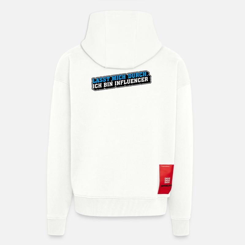 Lasst mich durch, ich bin Influencer - Zip Hoodie - made by SPREAD - OFF WHITE