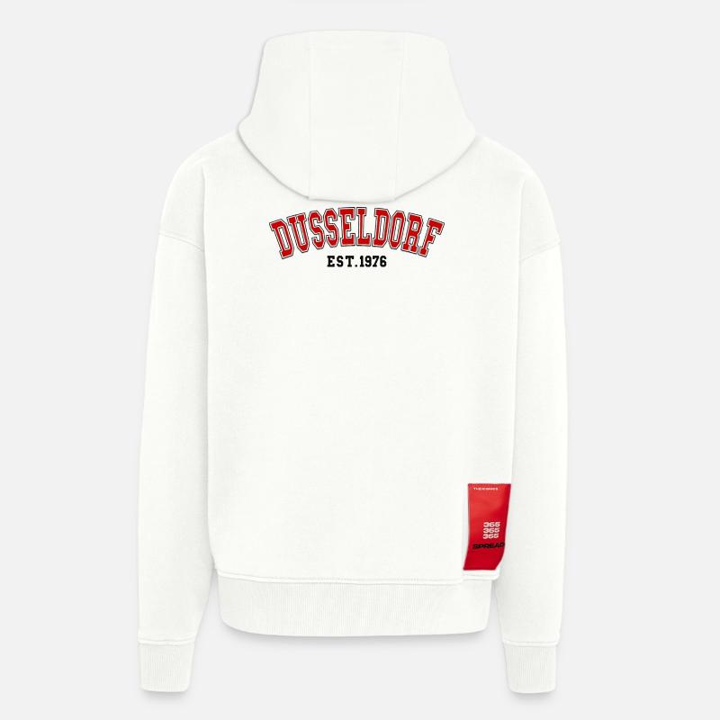 Dusseldorf Est. 1976 - Zip Hoodie - made by SPREAD - OFF WHITE