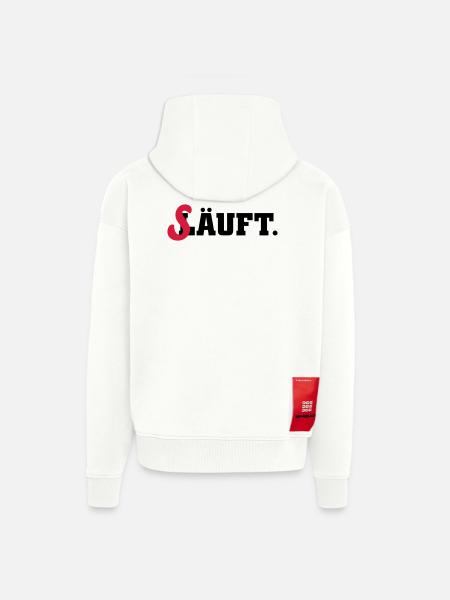 läuft säuft - Zip Hoodie - made by SPREAD - OFF WHITE