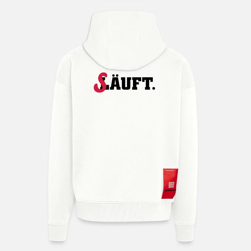 läuft säuft - Zip Hoodie - made by SPREAD - OFF WHITE