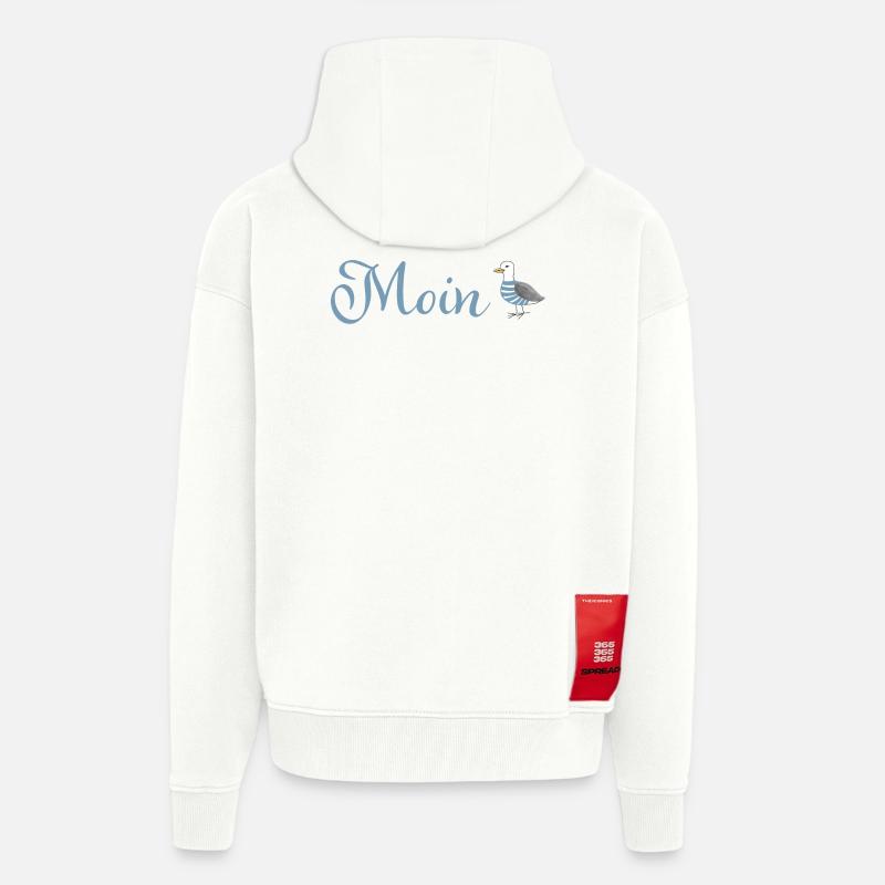 Moin Möwe - Zip Hoodie - made by SPREAD - OFF WHITE
