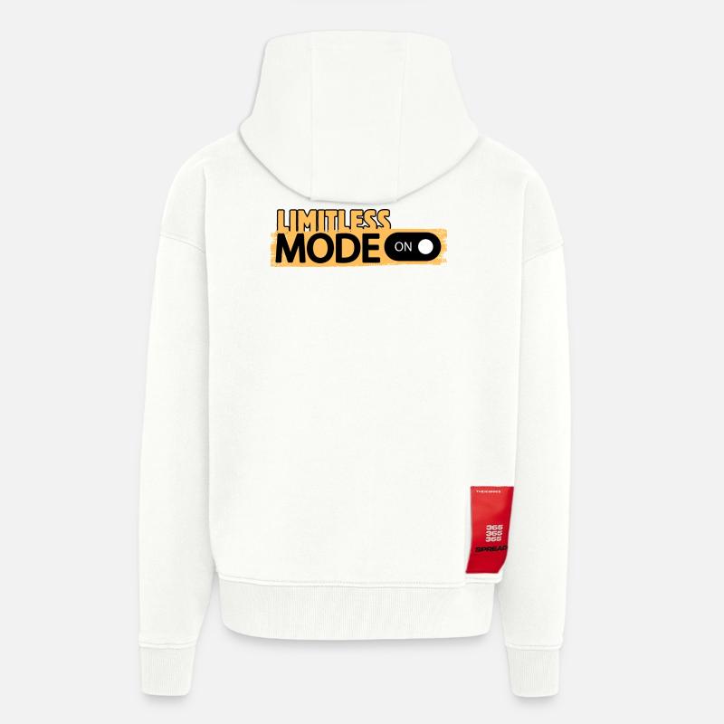 Mode Sans Limites Activé - Veste à capuche bio épaisse oversize fabriqué en UE - OFF WHITE