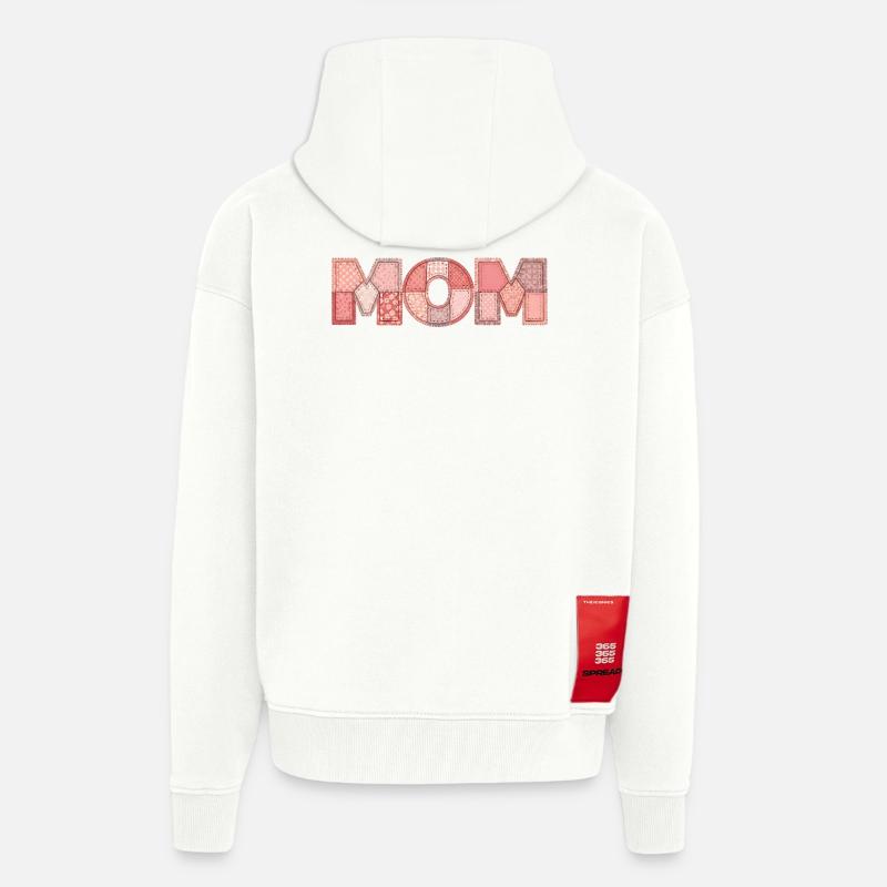 Mom Patchwork Blumen Muster Geschenk - Zip Hoodie - made by SPREAD - OFF WHITE