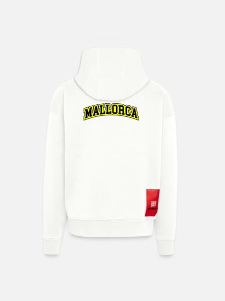 Mallorca lettering - Zip Hoodie - made by SPREAD - OFF WHITE