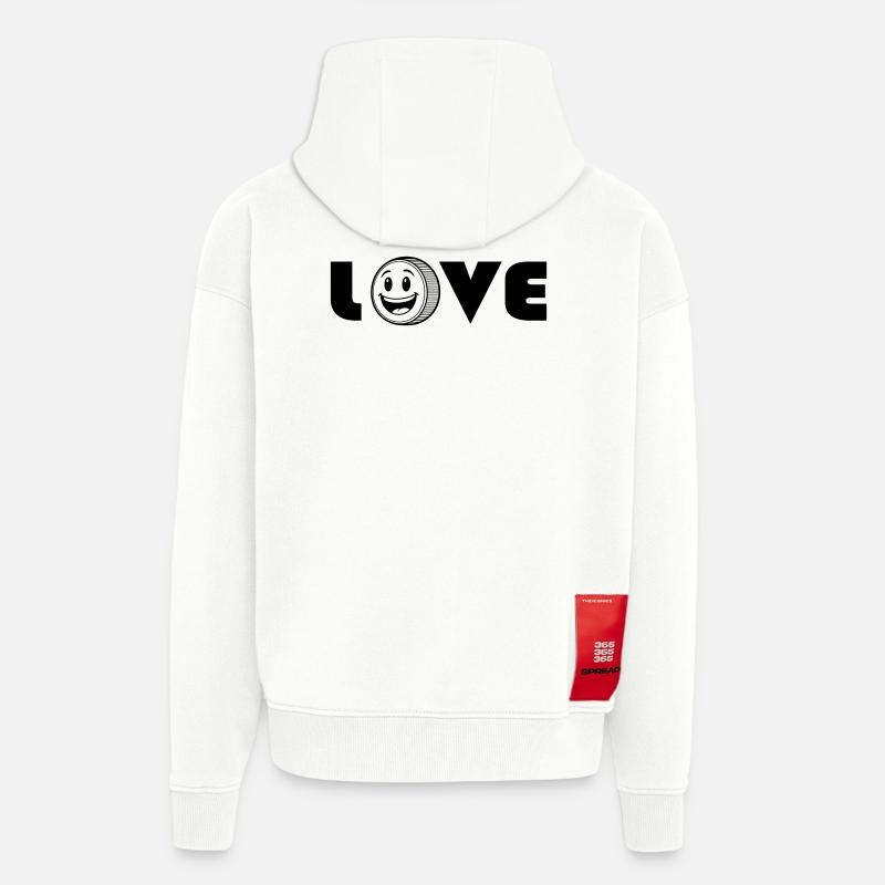 Liebe liebe - Zip Hoodie - made by SPREAD - OFF WHITE