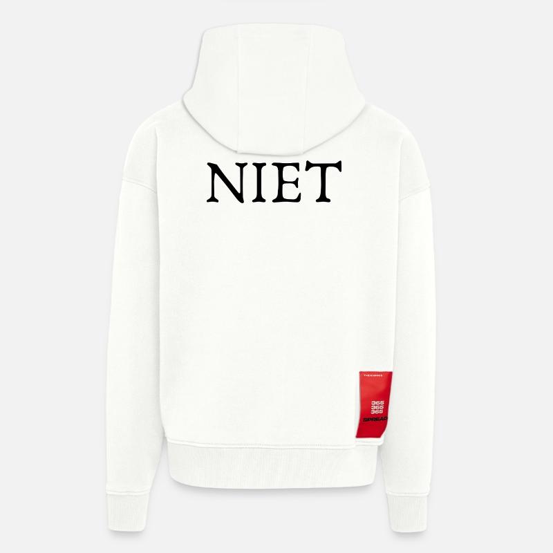 NIET - Veste à capuche bio épaisse oversize fabriqué en UE - OFF WHITE