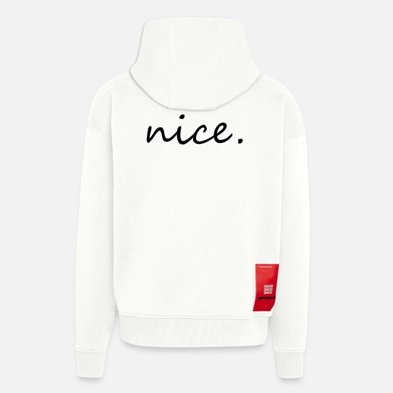 nice - Zip Hoodie - made by SPREAD - OFF WHITE