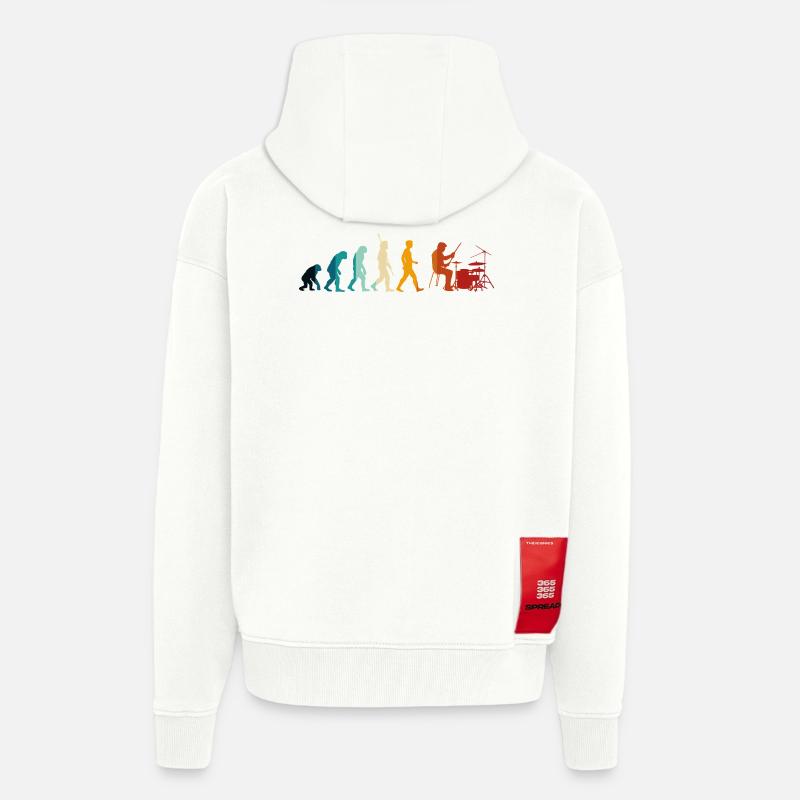 Battery Evolution - Zip Hoodie - made by SPREAD - OFF WHITE