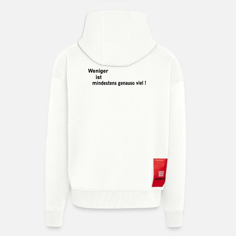 Moins c’est - Veste à capuche bio épaisse oversize fabriqué en UE - OFF WHITE
