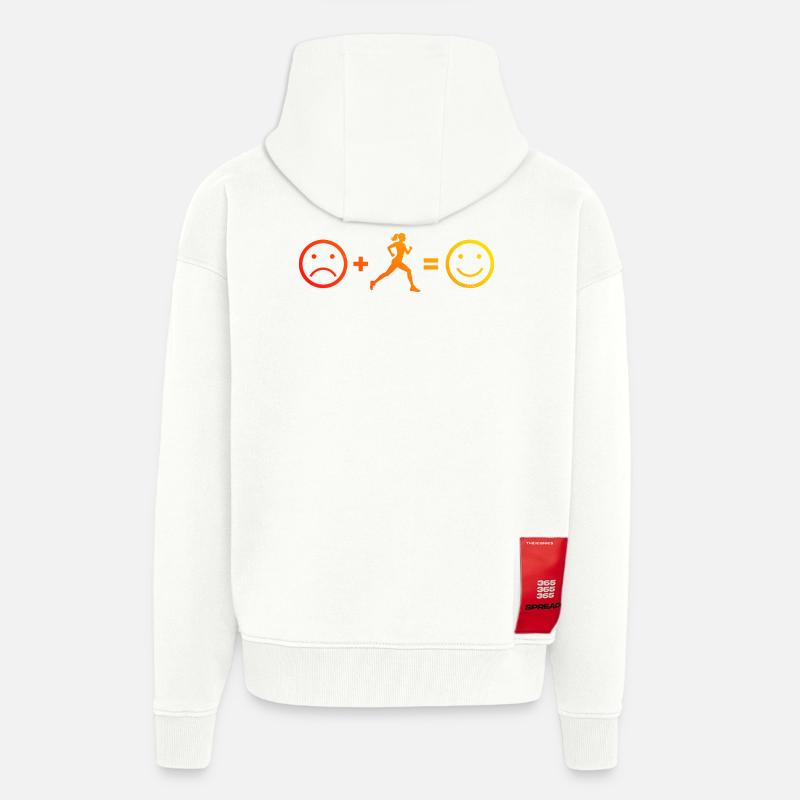 Geschenkidee für eine Running mit Running - Zip Hoodie - made by SPREAD - OFF WHITE