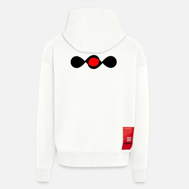 Red Infinity Spotlight - Zip Hoodie - made by SPREAD - OFF WHITE