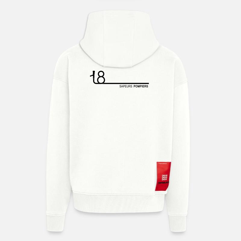 lance_18_3 - Veste à capuche bio épaisse oversize fabriqué en UE - OFF WHITE