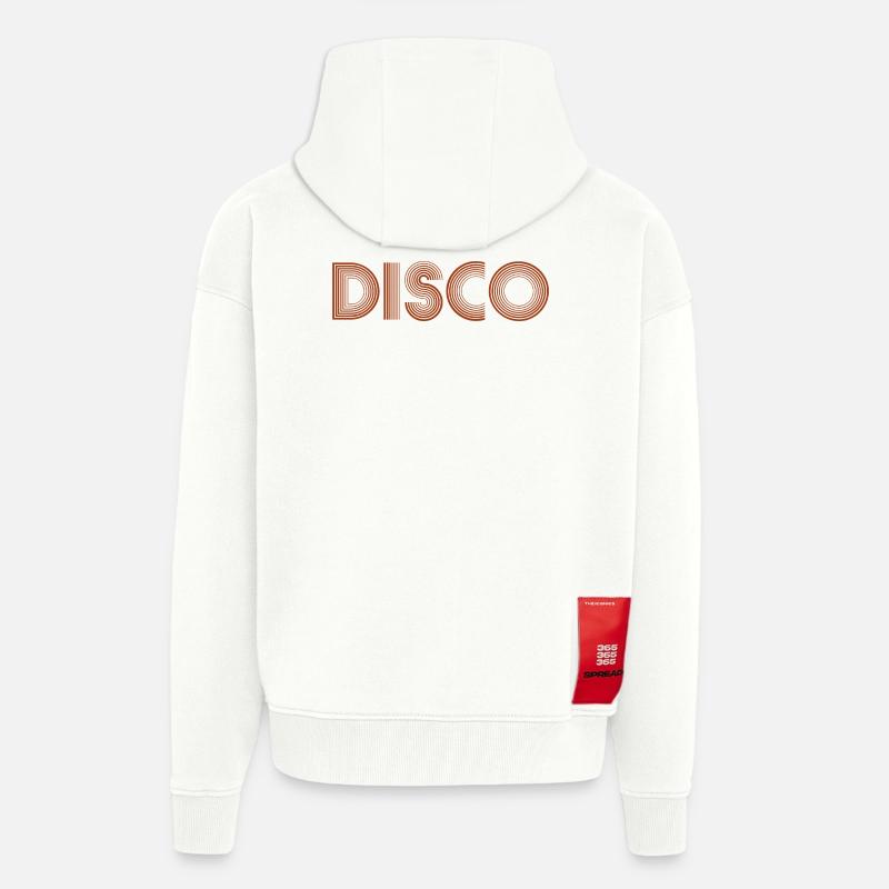 DISCO Boule disco dansante - Veste à capuche bio épaisse oversize fabriqué en UE - OFF WHITE