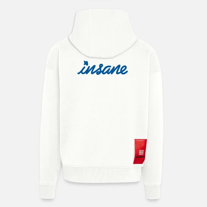 Insane Mindset – Setze ein Style-Statement - Zip Hoodie - made by SPREAD - OFF WHITE
