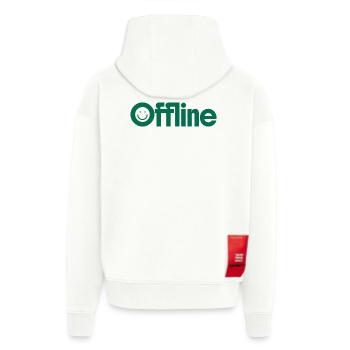Offline-Modus - Zip Hoodie - made by SPREAD - OFF WHITE - Hinten