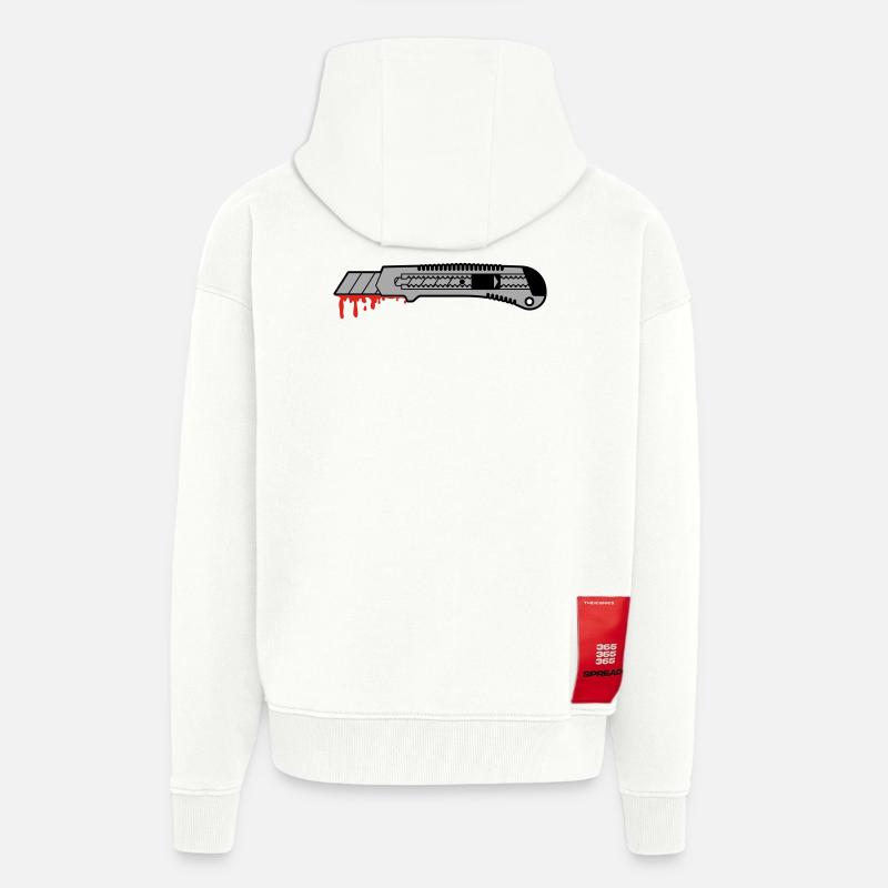 cutter - Zip Hoodie - made by SPREAD - OFF WHITE